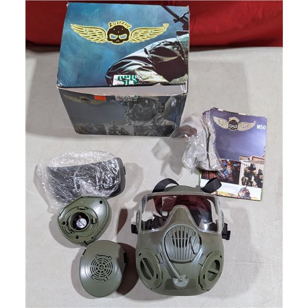 M50 Airsoft Full Face Mask w/ Dual Anti-Fog Fans, Lenses & Box