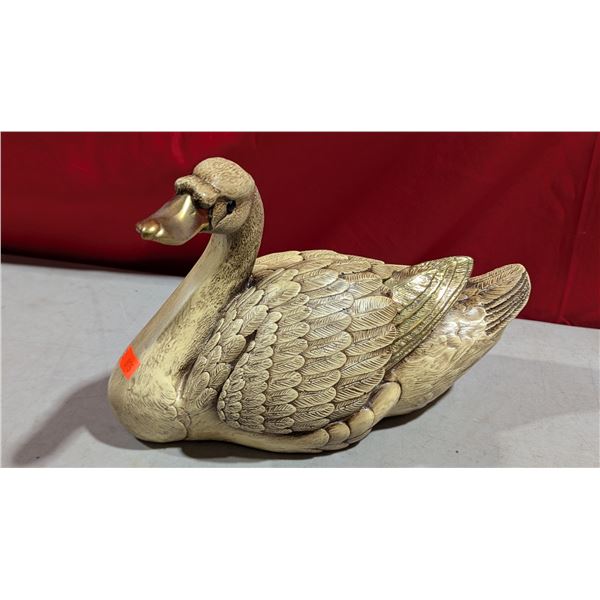 Signed L. Moretti Decorative Swan Sculpture