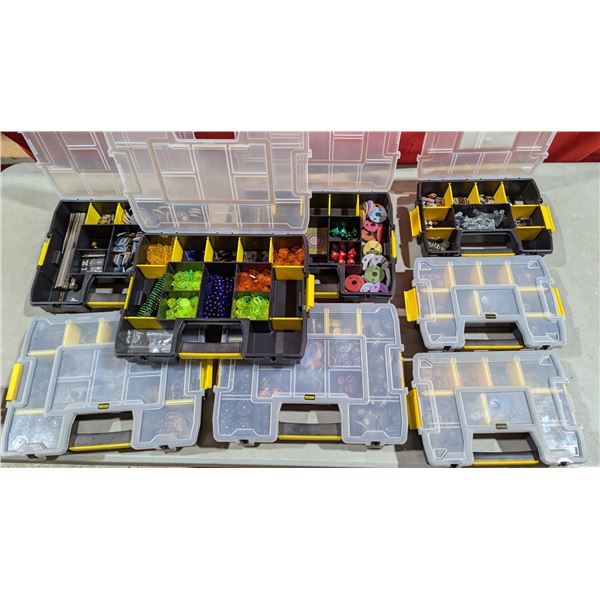 Lot of Game Pieces w/ Tokens, Dice, Cards, Organizers