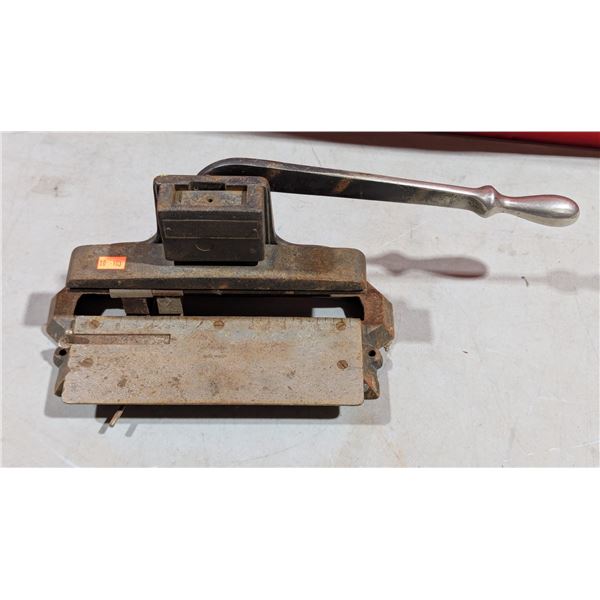 Antique Cast Iron Hand-Crank Check Protector / Check Writer