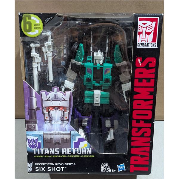 2017 Hasbro Transformers Titans Return Leader Class Six Shot w/ Decepticon Revolver