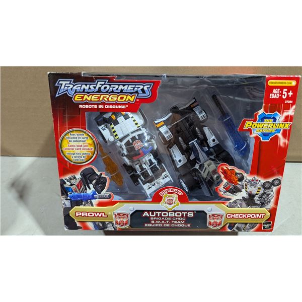 2004 Hasbro Transformers Energon Deluxe Class Autobot S.W.A.T. Team Set w/ Prowl and Checkpoint