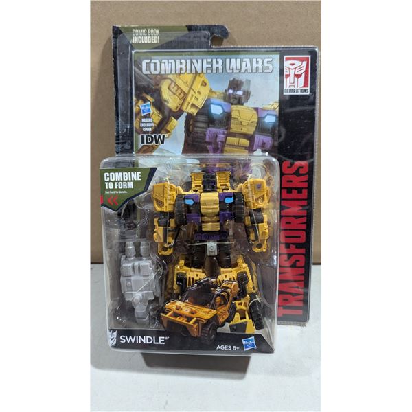 2016 Hasbro Transformers Generations Combiner Wars Deluxe Class Swindle w/ Comic Book