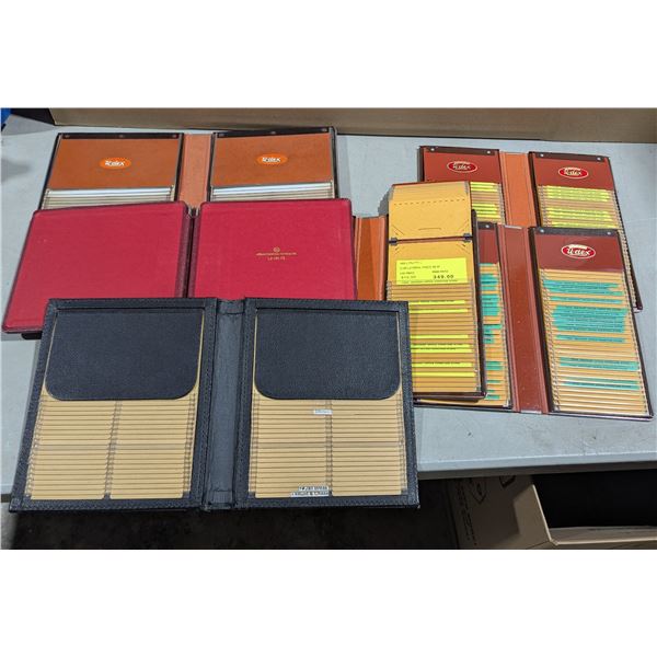 VTG Lot of Seven V-Dex Visible Record Index Book Binders w/ Card Slotted Tracking Sheets