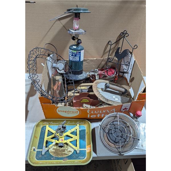 VTG Lot of Woodworking Hand Tools, Cast Iron Hardware, & Country Kitchen Decors