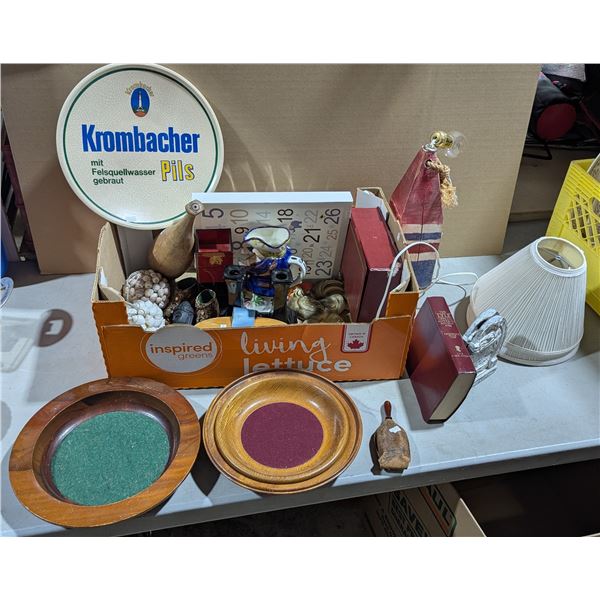 VTG  Lot of  Home Decor Accents, Lighting, Equestrian Brush & More