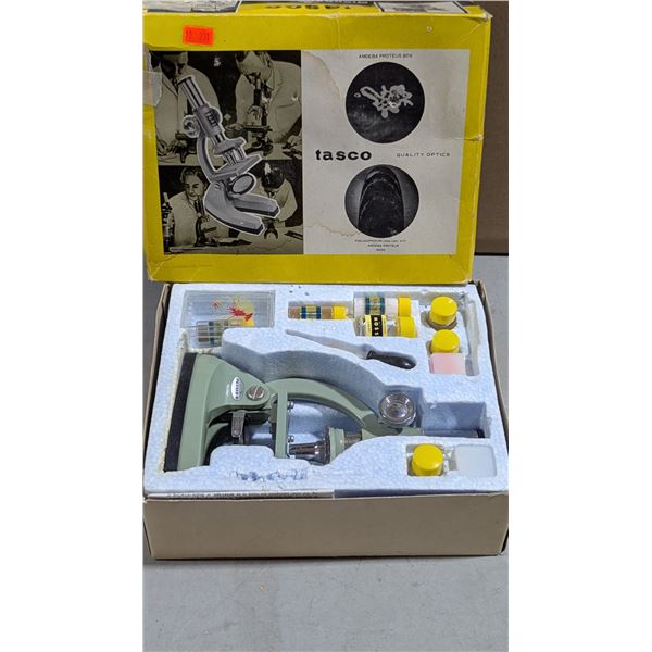 VTG Tasco 300XM #990-5 Junior Microscope Kit w/ Original Box & Accessories