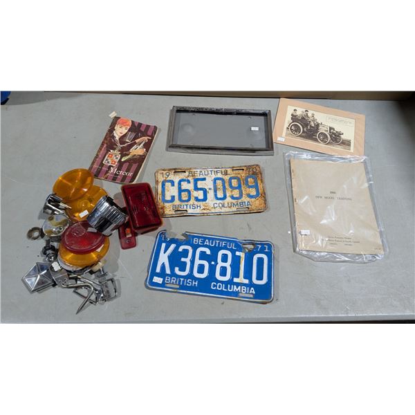 VTG BC Licence Plates, 1959 Meteor Owners Manual, Auto Lights & More