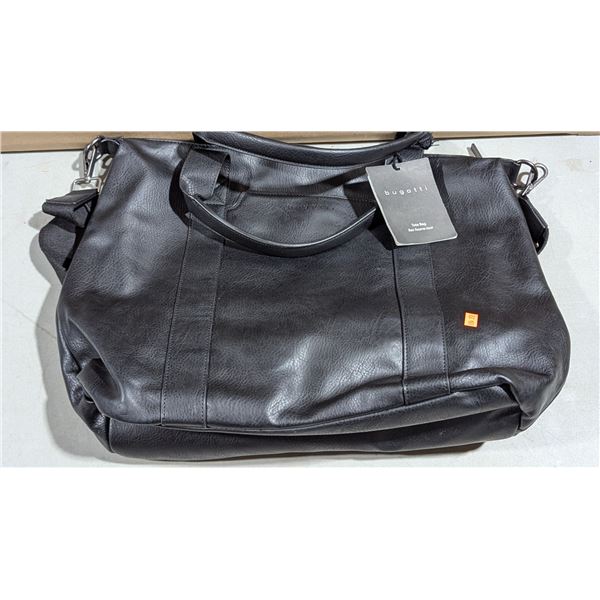 Bugatti Black Tote Bag w/ Removable Shoulder Strap