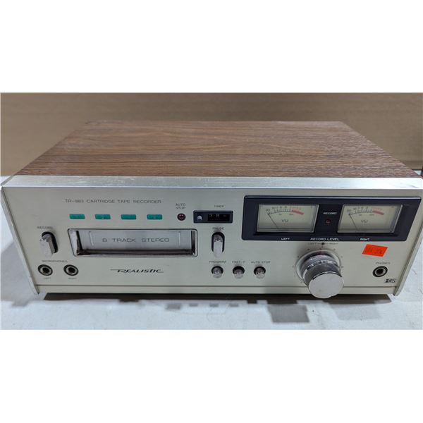 VTG Realistic TR-883 8-Track Cartridge Tape Recorder Player Deck