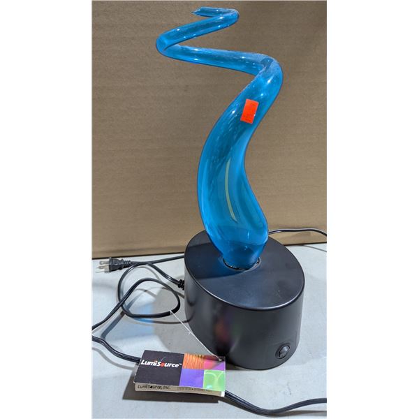 LumiSource 15" Sculptured Electra Blue Plasma Motion Lamp