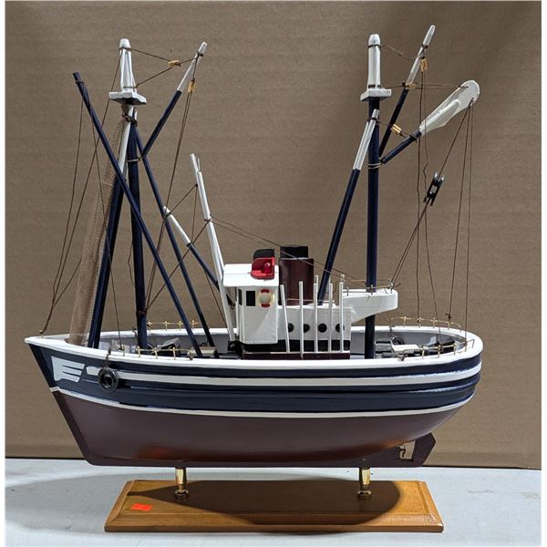 Wooden Model of a Fishing Trawler
