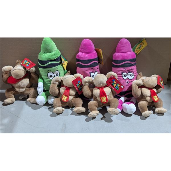 DK and Crayola Stuffies Lot