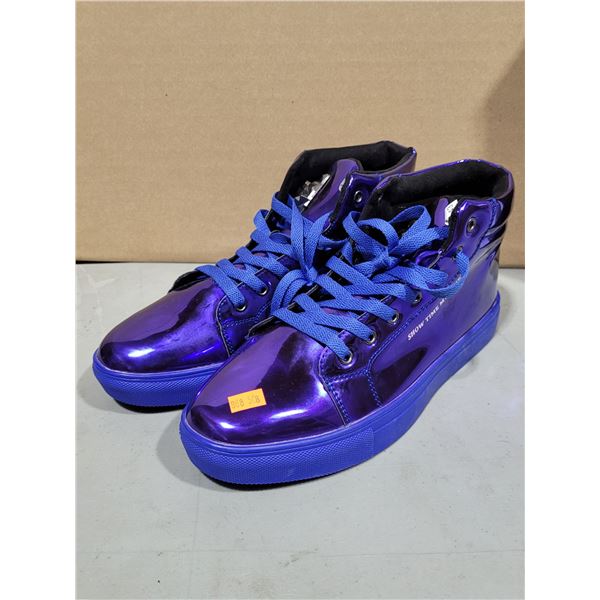 Show Time My Time Shiny Metallic High-Top Sneakers