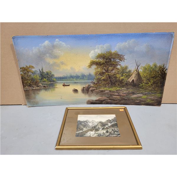 Lot of Two Landscape Paintings