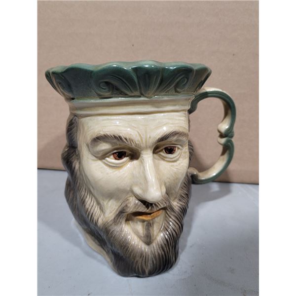 VTG Kingston Pottery Henry II Character Jug - J.M. Lowe Production, Made in England