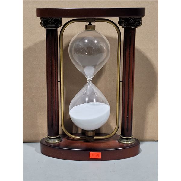 Bombay Company Wood & Brass 60-Minute Hourglass Sand Timer