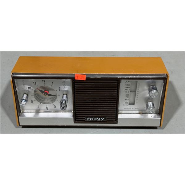 VTG 1971 Sony 8RC-62 Solid State AM Alarm Clock Radio