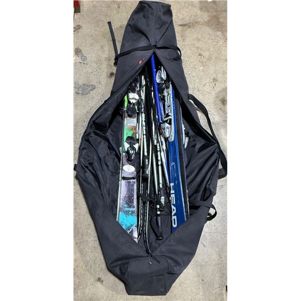 Lot of Ski's & Ski Poles w/ Head & More