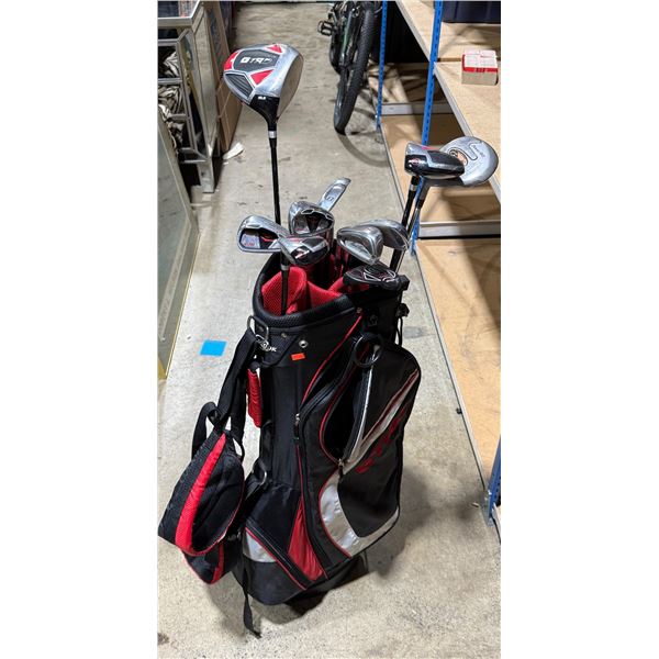 Golf Club Set w/ GRT Driver, PowerBilt Fairway Wood, Irons & Stand Bag