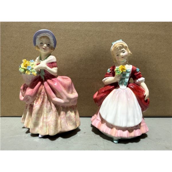 VTG Pair of Collectible Royal Doulton Ladies Figurine