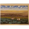 Image 2 : Original 31 x 23 Painting of Pronghorns in Western Landscape