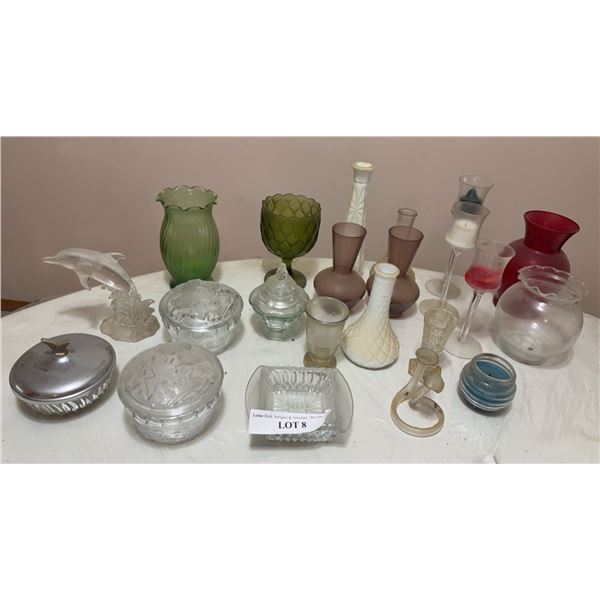 Decorative Glassware and Vases Lot