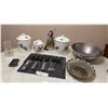Image 1 : Kitchenware Lot With Canisters, Utensils, and Bowls
