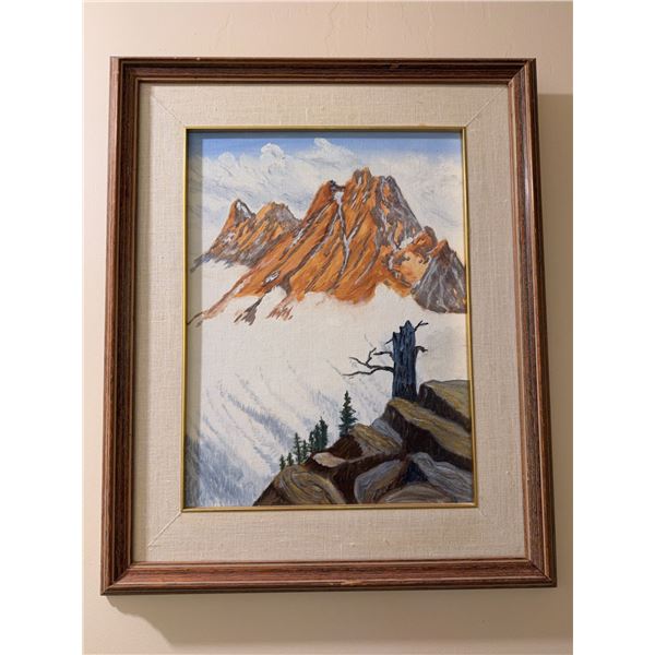 Framed Landscape Oil Painting, 23 x 18.5 Inches