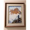 Image 1 : Framed Landscape Oil Painting, 23 x 18.5 Inches