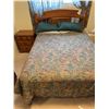 Image 1 : Solid Oak Wood Bed Frame and Nightstand Set