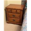 Image 2 : Solid Oak Wood Bed Frame and Nightstand Set