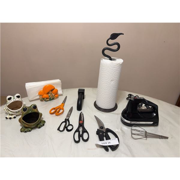 Kitchen Tool Lot With KitchenAid Mixer