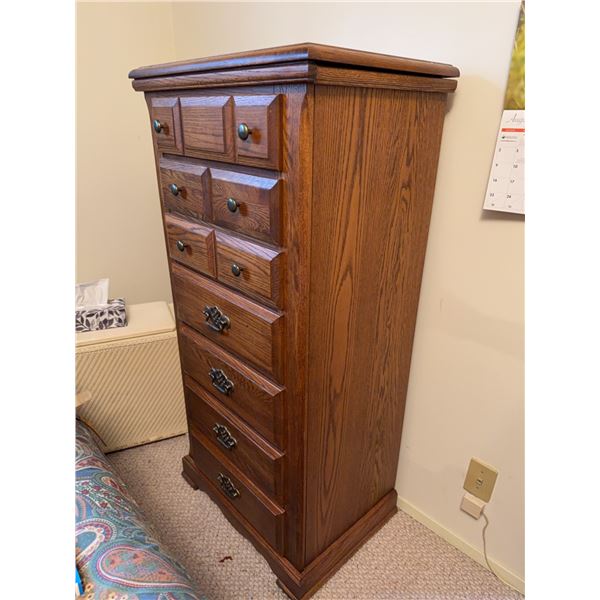 Palliser Oak Jewelry Armoire, 53x25x18.5 Inches