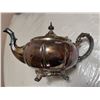 Image 3 : Silver Plated Ornate Tray and Teapot Set