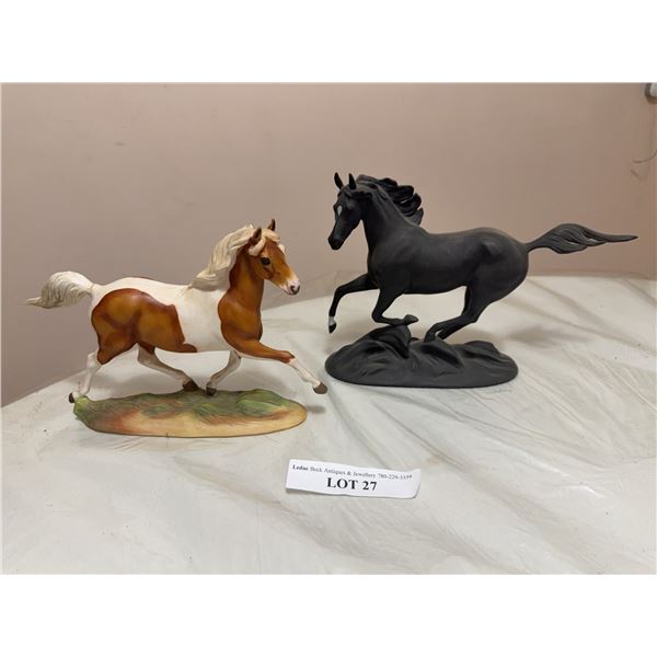 Franklin Mint Misty and Black Beauty Porcelain Figurines