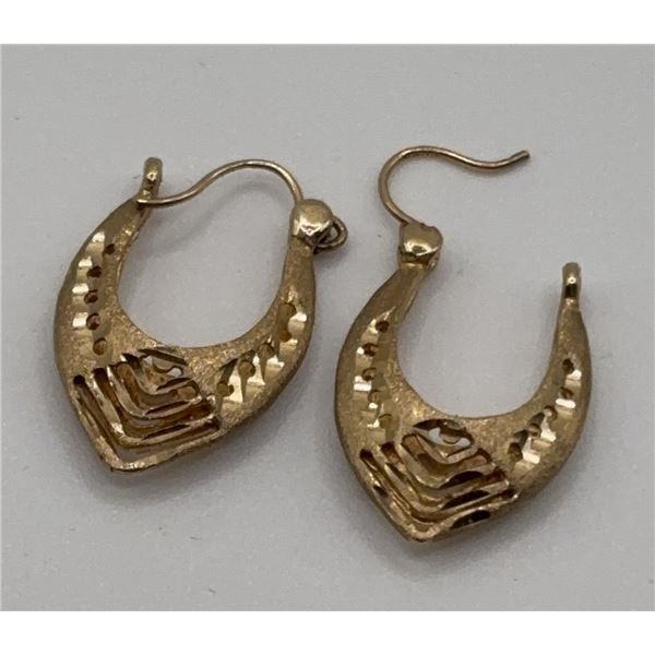 10K Gold Hoop Earrings, 4.15 Grams