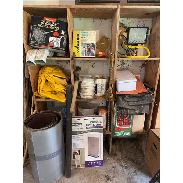 Large Roll of Uncut Sheet Metal With Shelf Contents