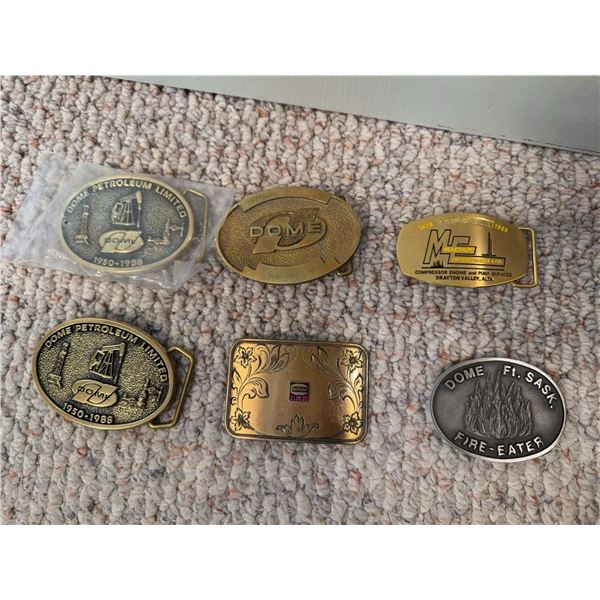6 Dome Petroleum Belt Buckles