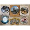 Image 1 : 5 Wildlife and Floral Collector Plates with Holders