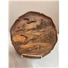 Image 3 : Decorative Butterfly Shadowbox, Carved Plate, and Lamp