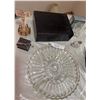 Image 7 : Decorative Butterfly Shadowbox, Carved Plate, and Lamp
