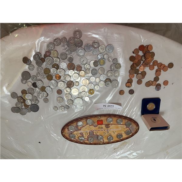World Coin Lot With 1999 Canada Millennium Set