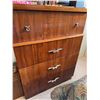 Image 1 : Retro Wood Dresser with 4 Drawers and Metal Pulls