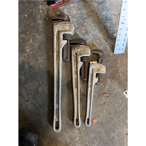 4 RIDGID Heavy Duty Aluminum Pipe Wrenches