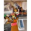 Image 3 : Large Oak Office Desk and Assorted Stationery