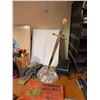 Image 4 : Large Oak Office Desk and Assorted Stationery