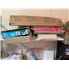 Image 7 : Large Oak Office Desk and Assorted Stationery