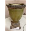 Image 5 : Decorative Garden Plaques and Green Glazed Vase