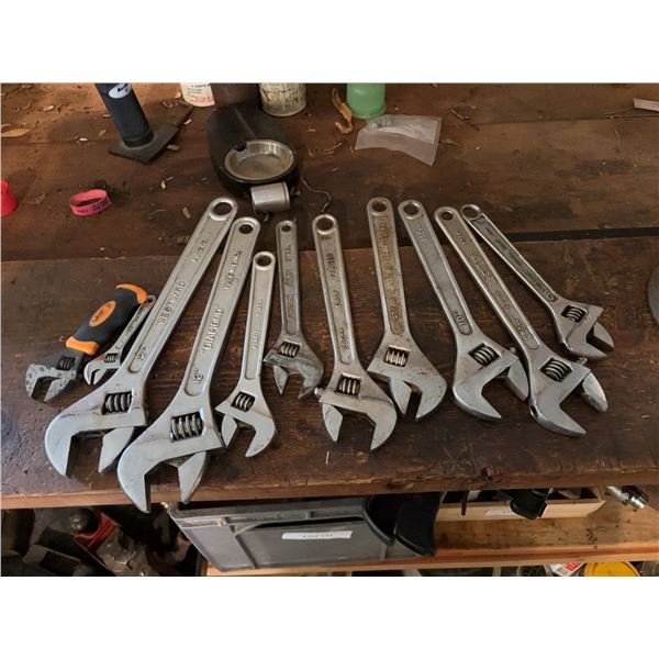 Adjustable Wrenches Various Sizes